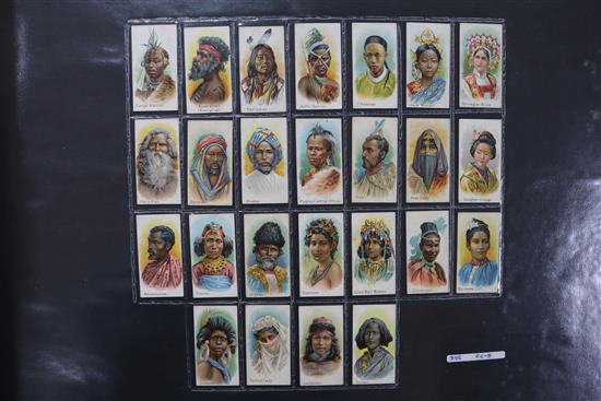 A folio album of cigarette cards on the theme of Peoples of the World,